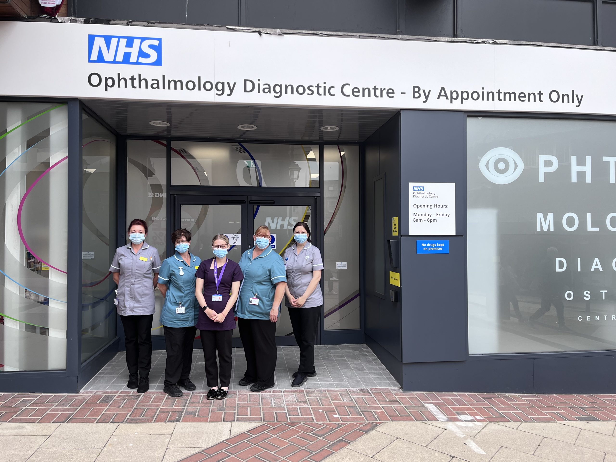 Ophthalmology staff outside of new Yeovil centre